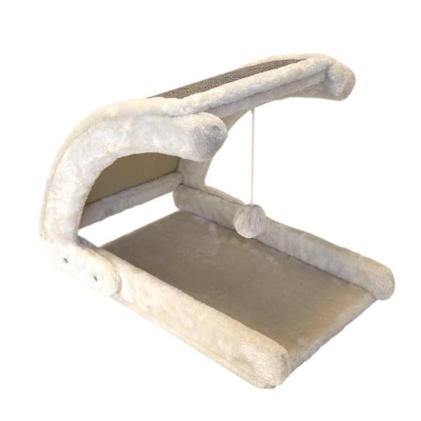 Kratzbrett Curvy von Nobby - kleiner Katzen-Kratzbaum und Kratzspielzeug